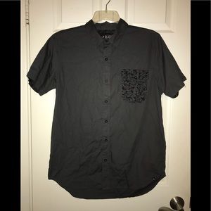Men’s Dark Gray Button Up Shirt Size Medium
